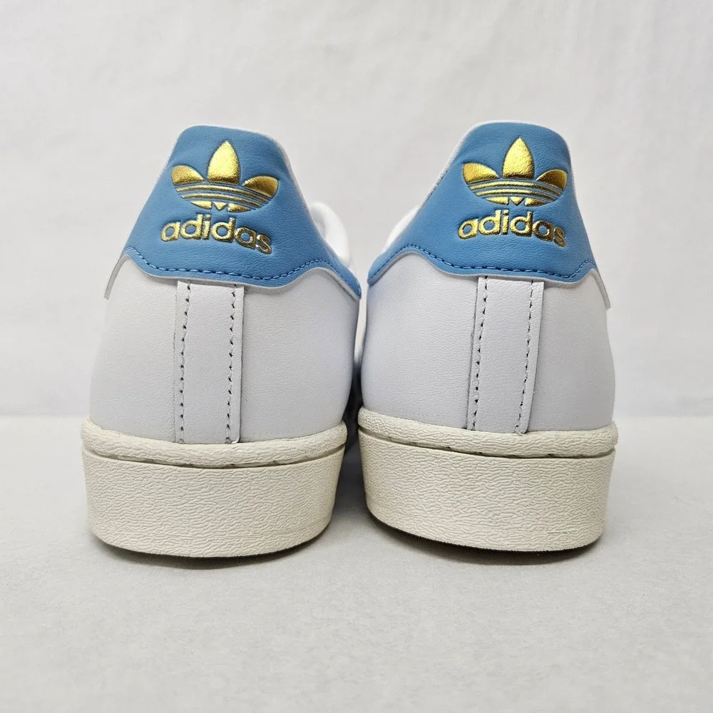 Adidas Superstar Casual Sneakers GX9876 White Light Blue Men's Size‎ 9